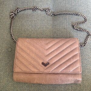 BOTKIER New York taupe chevron stiching quilted leather chain convertible bag